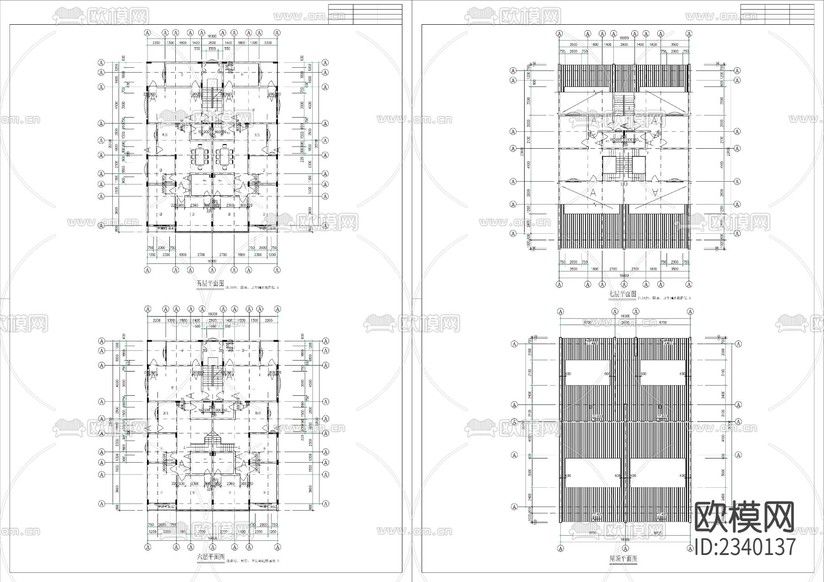 民居樓建筑CAD施工圖下載(渲染圖2)