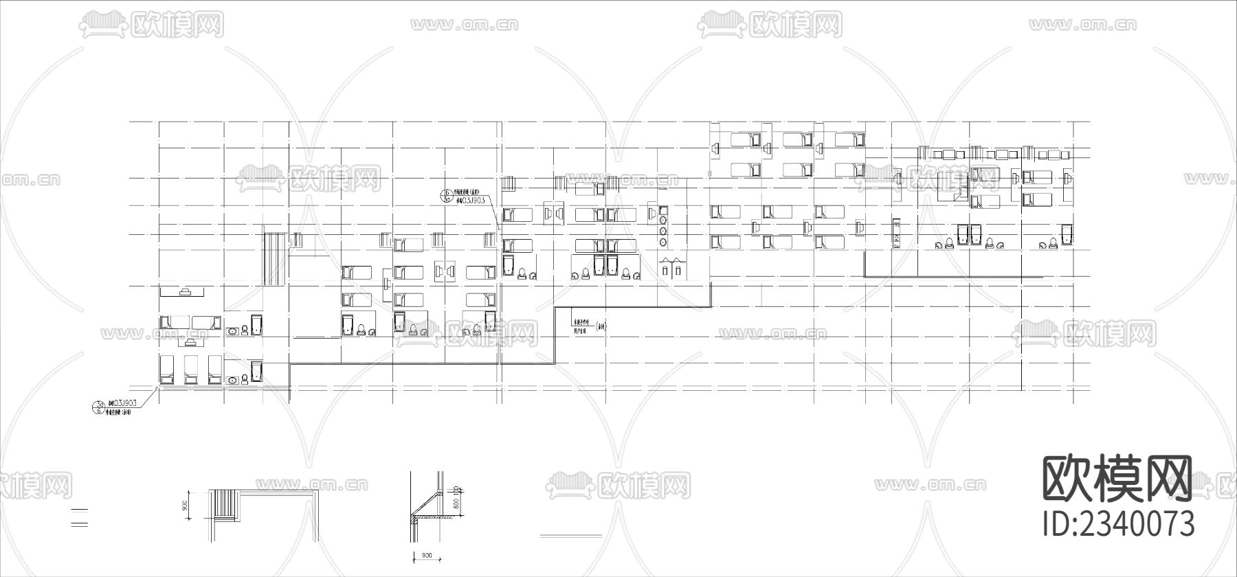 大酒店建筑CAD施工图下载（渲染图4）
