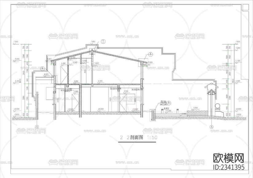 26.四合院建筑設(shè)計(jì)CAD施工圖下載(渲染圖6)