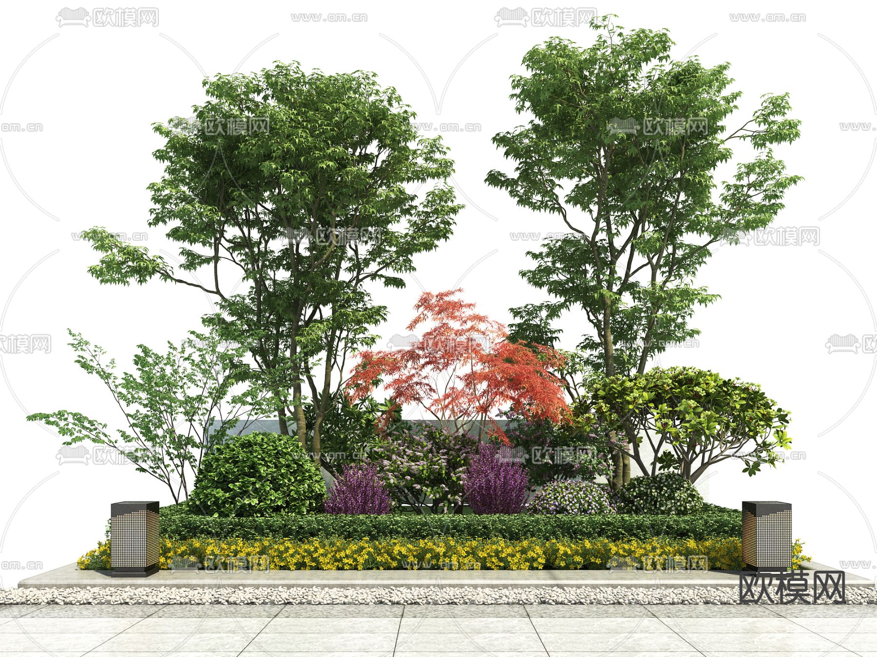 绿植植物堆 灌木丛景观3d模型下载_ID12166549_3dmax免费模型-欧模网