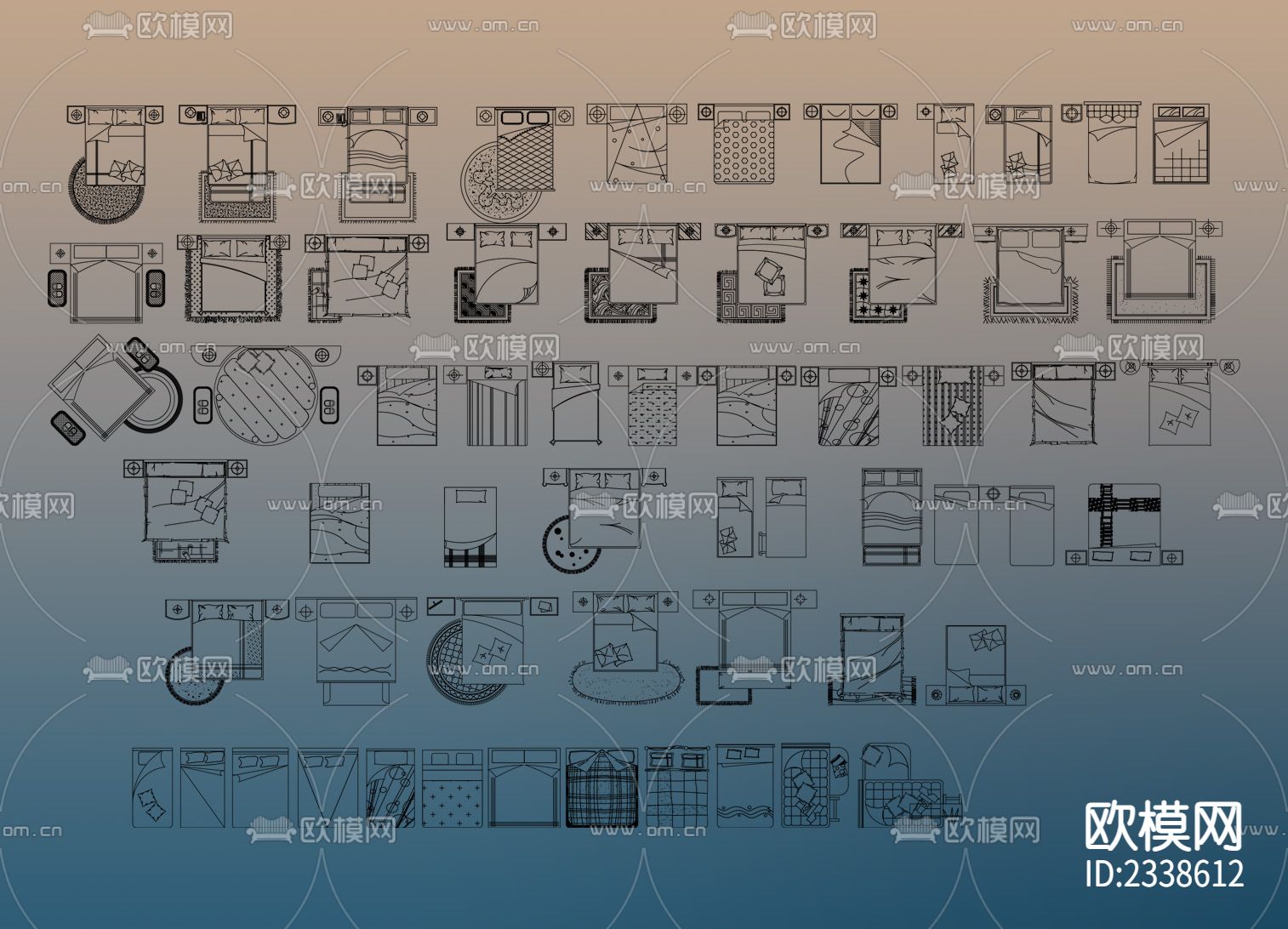 床类CAD图库下载