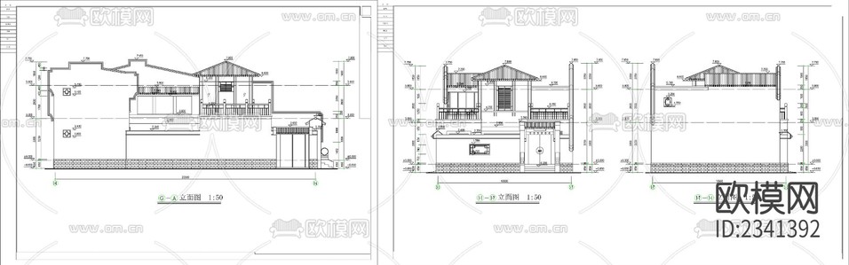 25.四合院建筑設(shè)計(jì)CAD施工圖下載(渲染圖1)