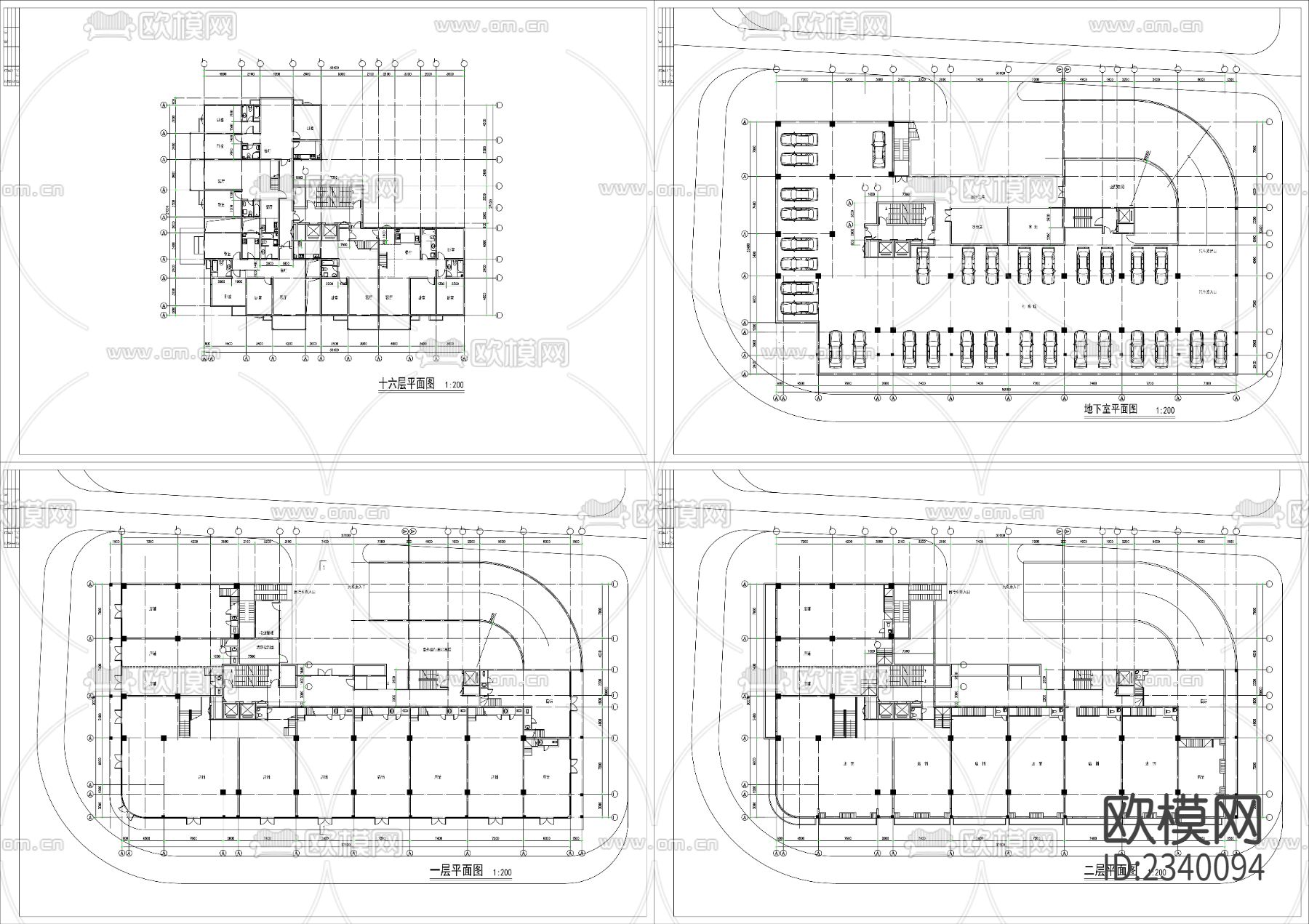 公寓建筑CAD施工图下载（渲染图4）