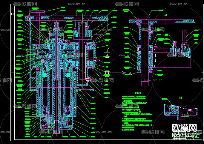 磨头座CAD节点大样下载