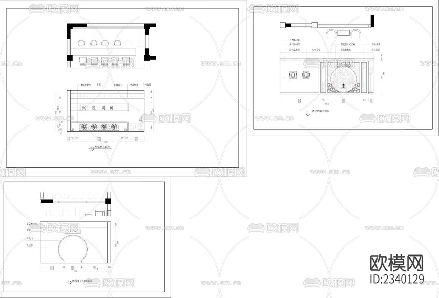 售樓部裝修建筑CAD施工圖下載(渲染圖2)