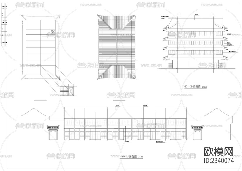 建筑CAD施工圖下載(渲染圖2)