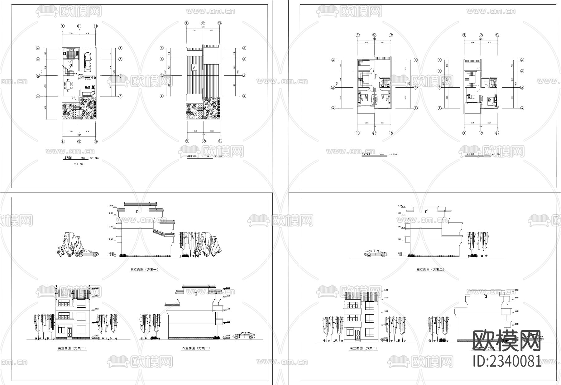 居民楼CAD施工图下载（渲染图3）