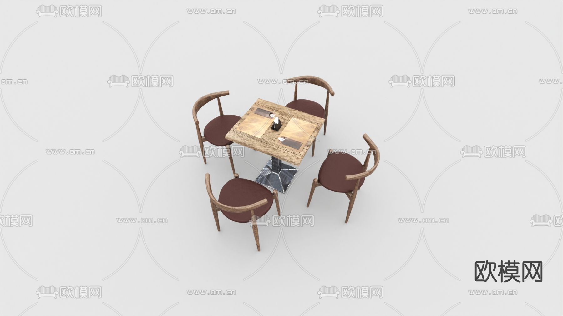 工业风创意休闲桌椅免费3d模型