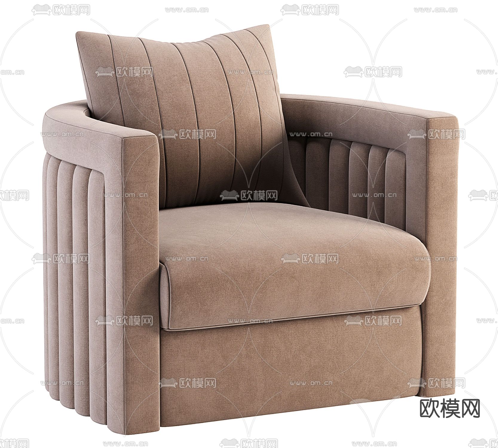 B&B italia 单人沙发 软体沙发3d模型下载