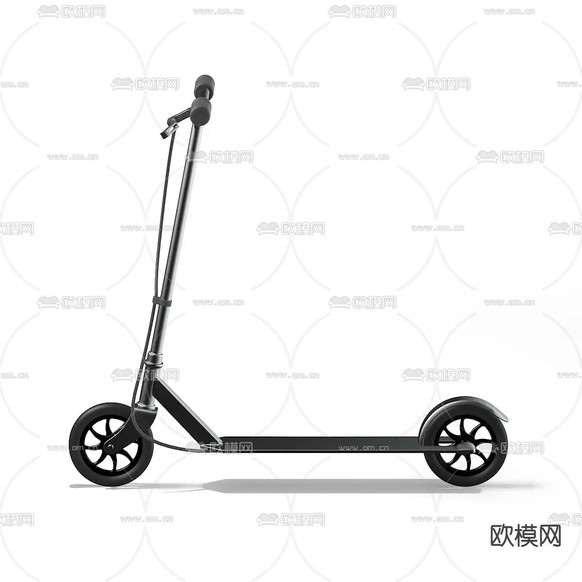 现代简约金属电筒踏板车免费3d模型下载
