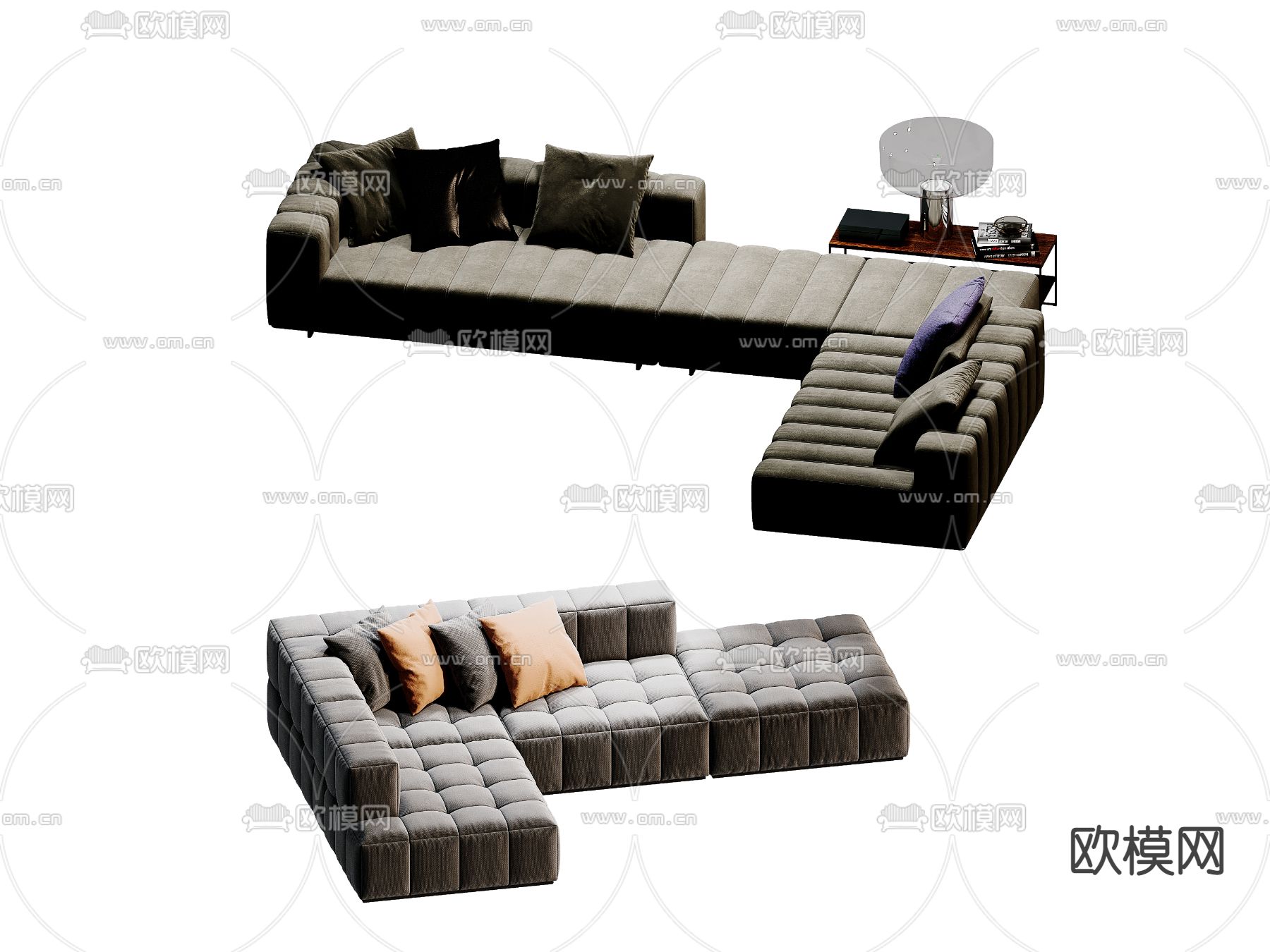 转角沙发 软体沙发3d模型下载