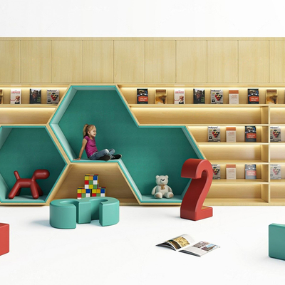  现代儿童玩具柜u模型 