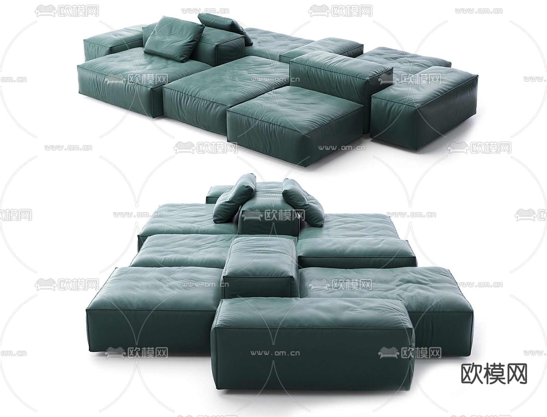 Flexform 软体沙发 模块沙发3d模型下载（渲染图1）