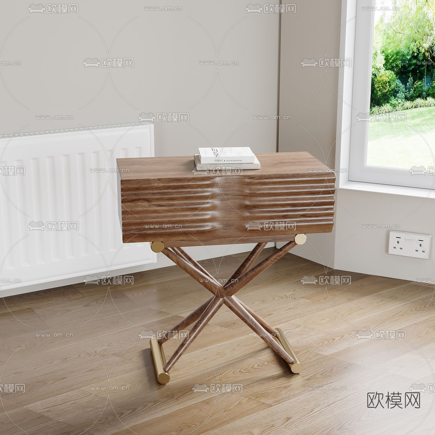 现代床头柜3d模型下载