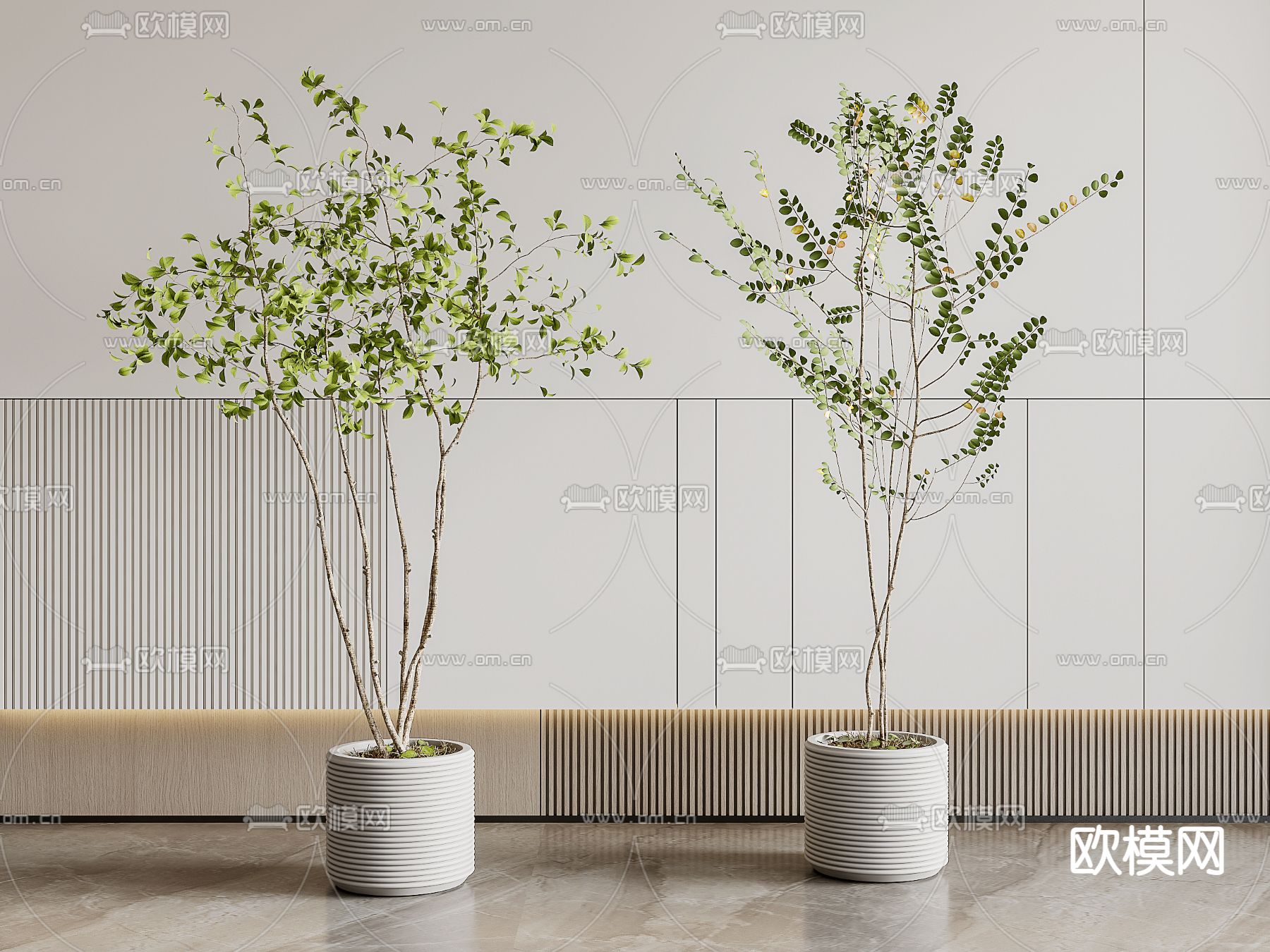 现代植物盆栽 盆景3d模型下载_ID12173117_3dmax免费模型-欧模网