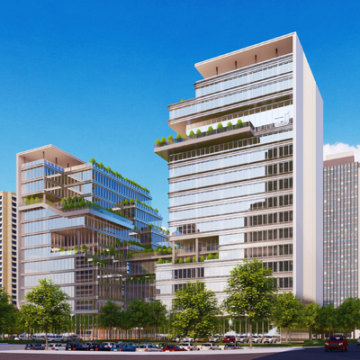 现代办公楼外观su模型