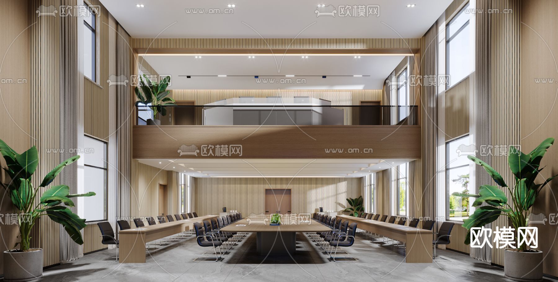 现代大会议室 监控室3d模型下载_ID12171044_3dmax免费模型-欧模网