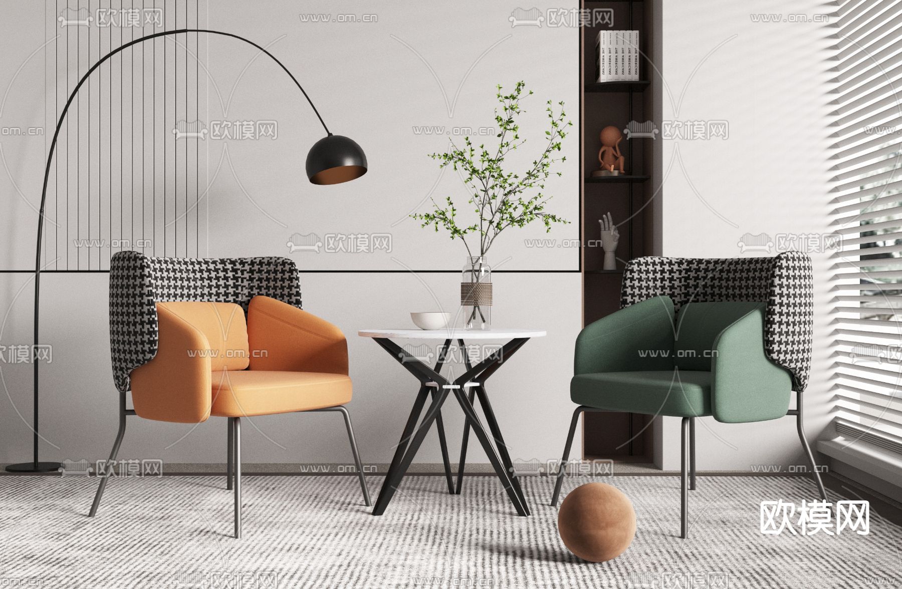 Minotti 休闲椅子3d模型下载