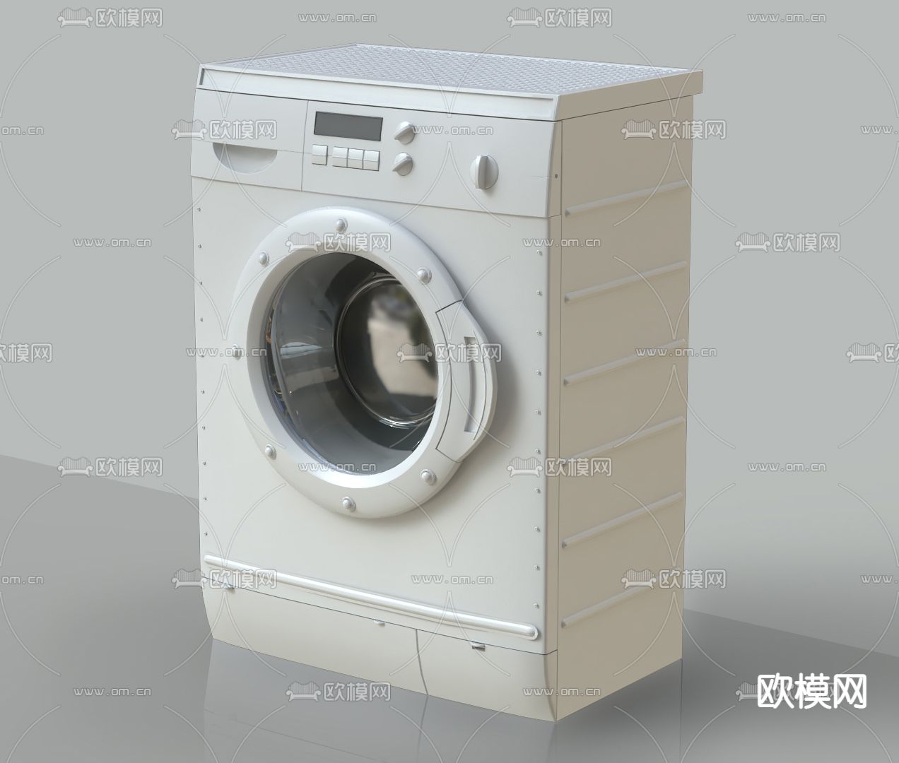 现代简约滚筒洗衣机免费3d模型下载