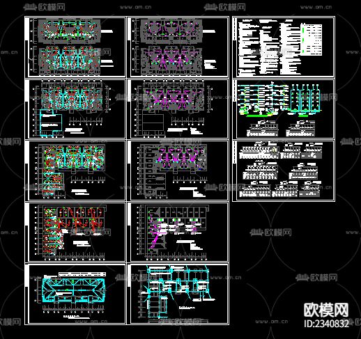 多层住宅楼电气CAD施工图-免费3dmax模型库-欧模网