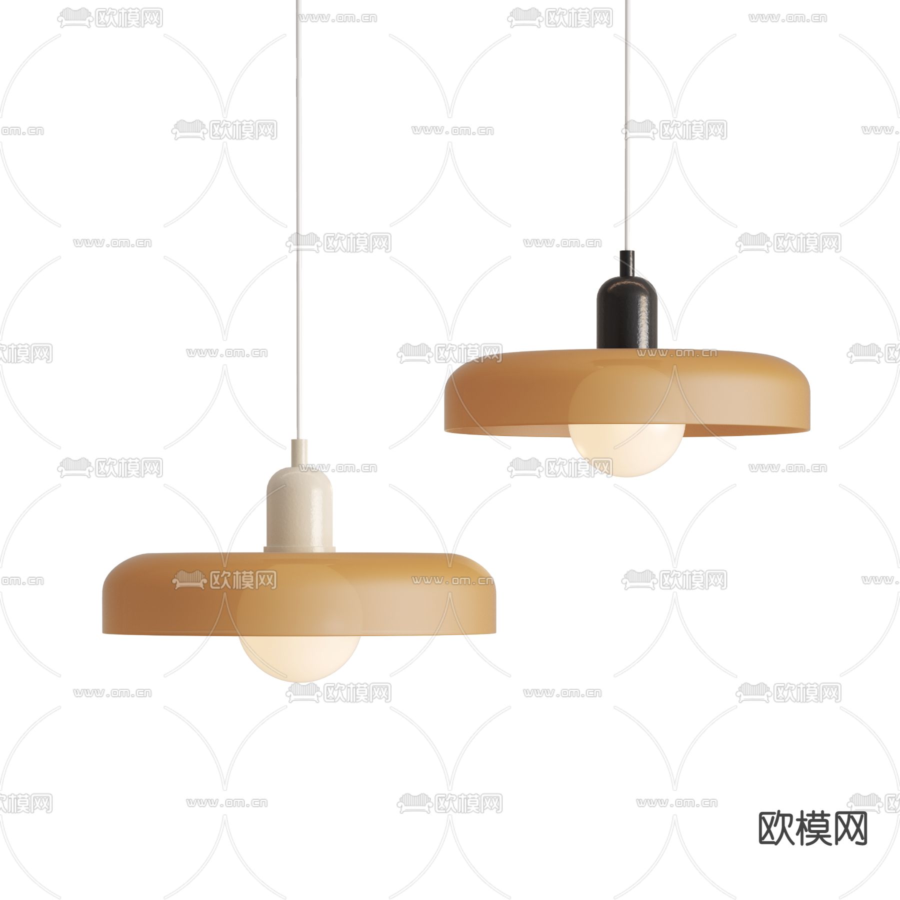 侘寂风小吊灯3d模型下载（渲染图1）