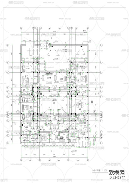 14.四合院建筑設(shè)計(jì)CAD施工圖下載(渲染圖4)