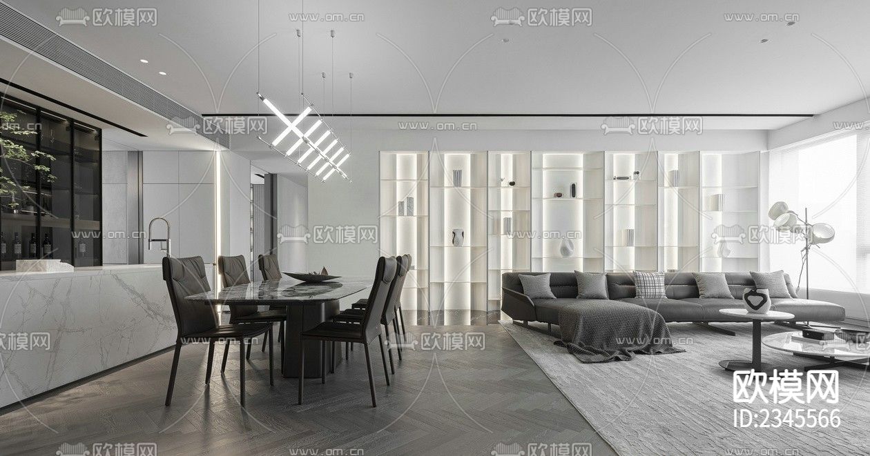 商品房cad平面布置图下载（渲染图2）