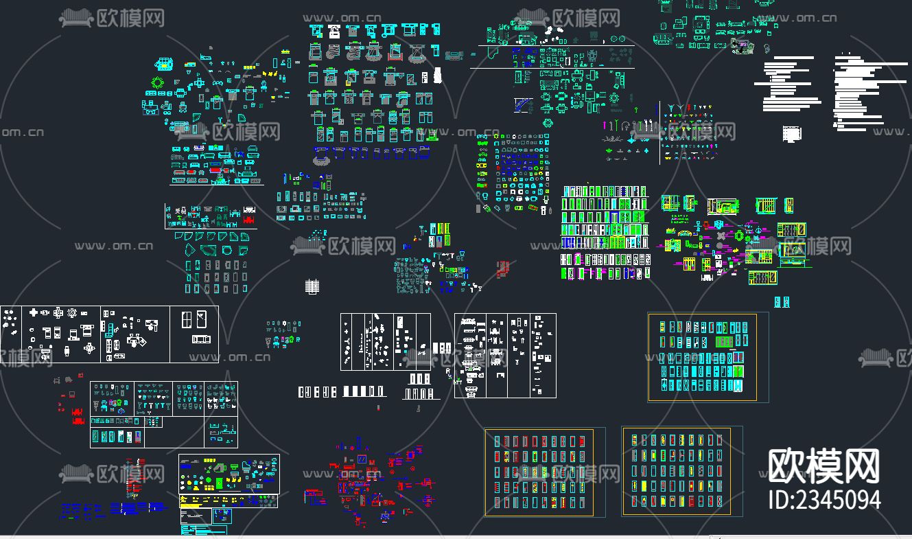 室内设计常用综合楼CAD施工图下载