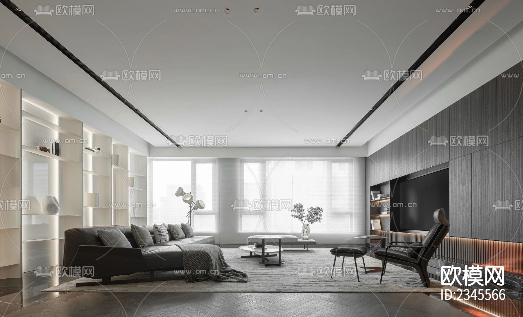 商品房cad平面布置图下载（渲染图9）