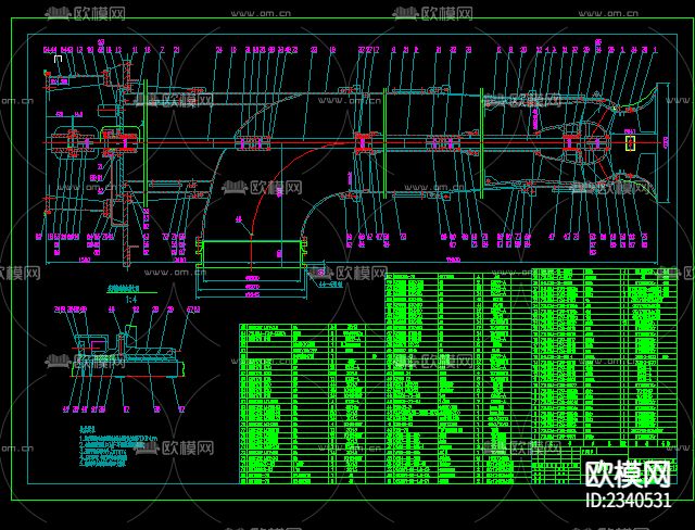 循环泵机械CAD施工图下载