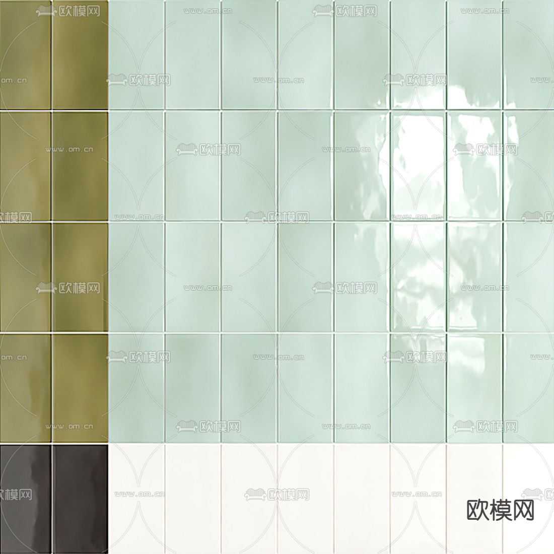 瓷砖瓷片 墙砖 彩砖3d模型下载（渲染图1）