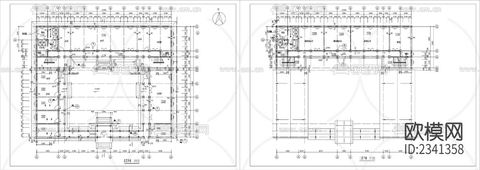 5.四合院建筑設(shè)計CAD施工圖下載(渲染圖1)