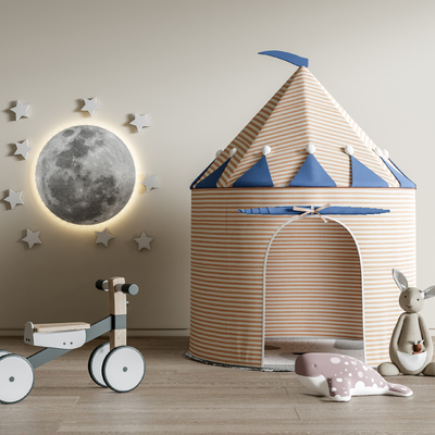  现代儿童帐篷玩具su模型 