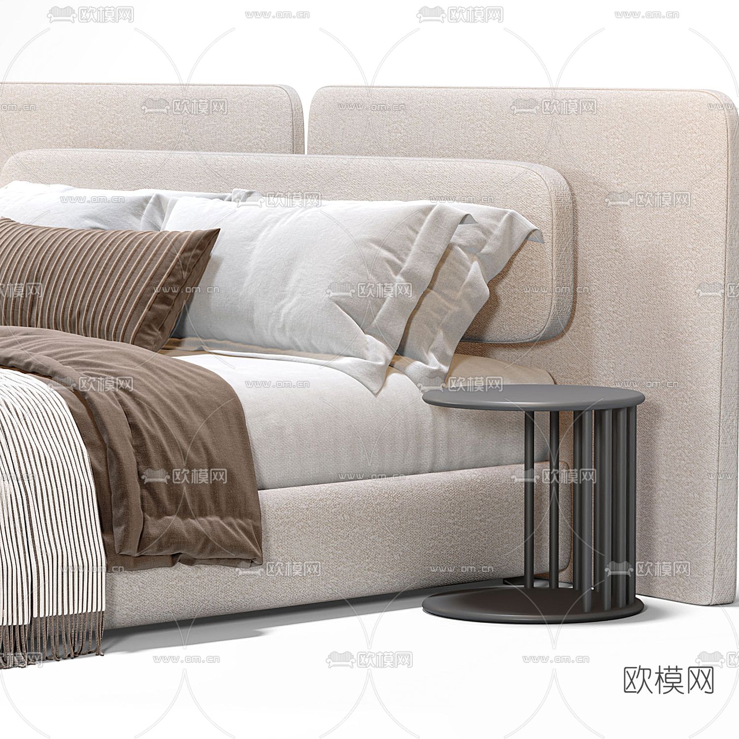 MISSANA 双人床3d模型下载（渲染图2）