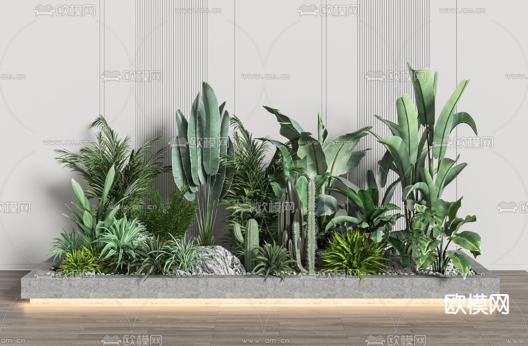 绿植景观小品 植物堆3d模型下载_ID12173122_3dmax免费模型-欧模网