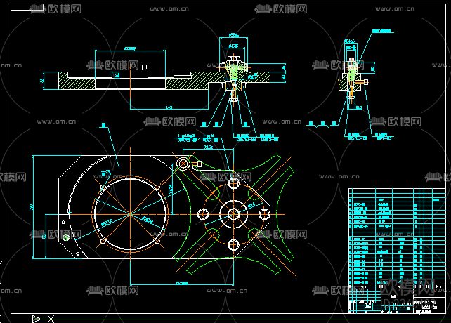 马式夹具CAD施工图下载