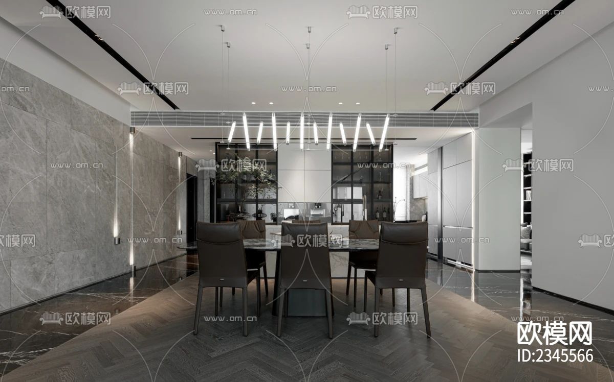 商品房cad平面布置图下载（渲染图5）