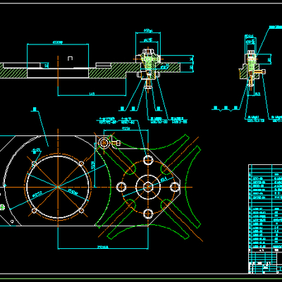  马式夹具CAD施工图 