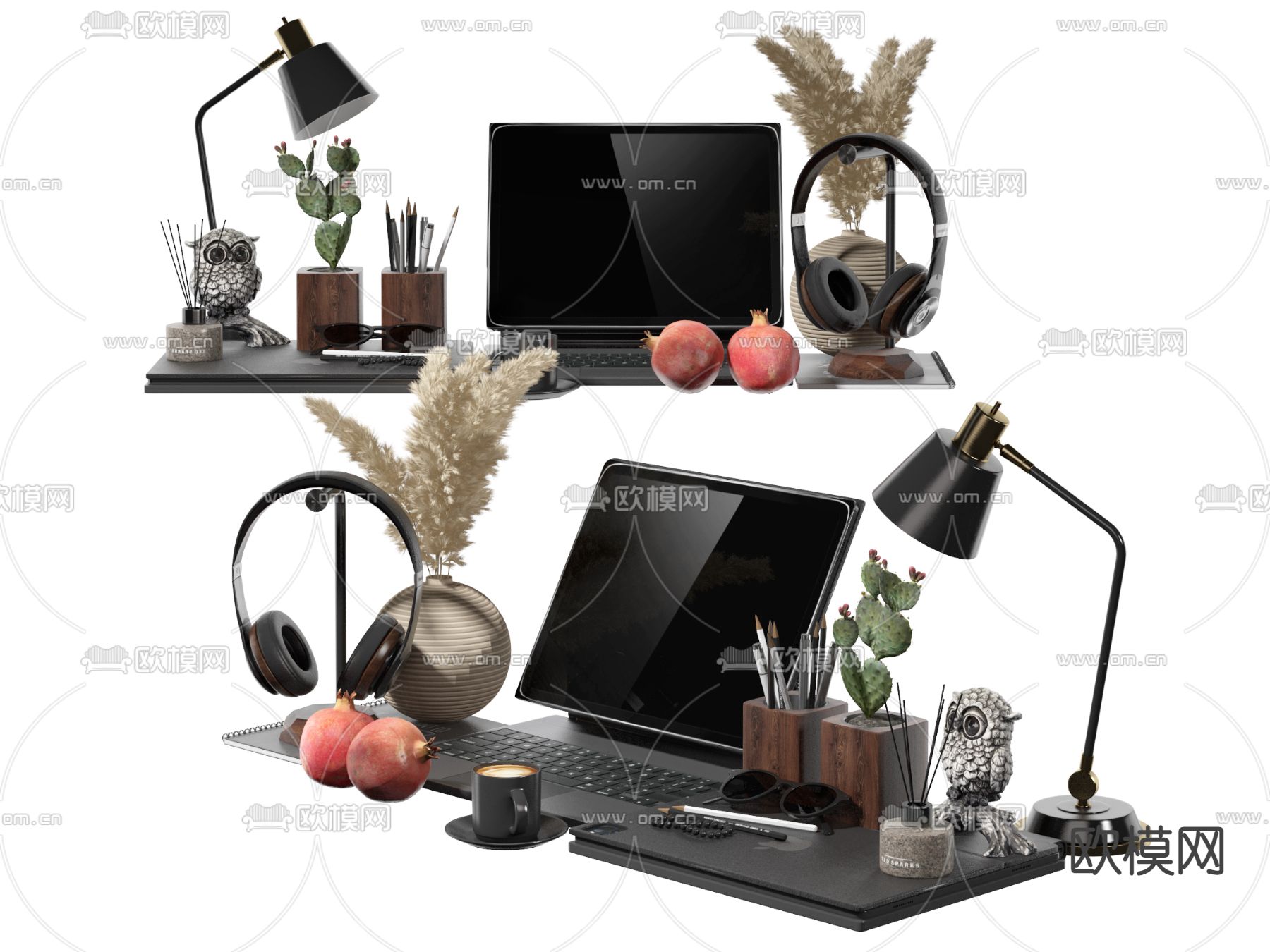 笔记本电脑 办公用品3d模型