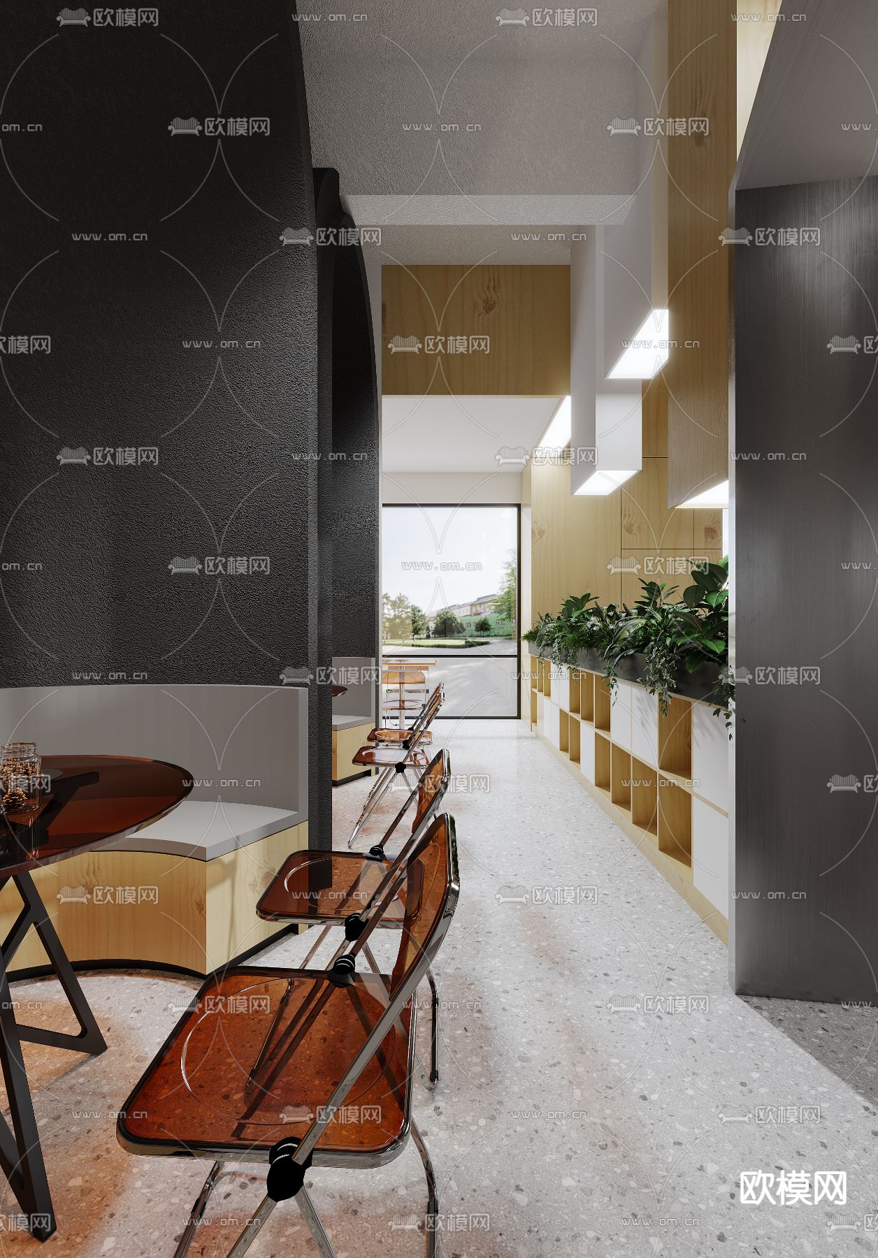 现代快餐厅 快餐店3d模型下载（渲染图3）