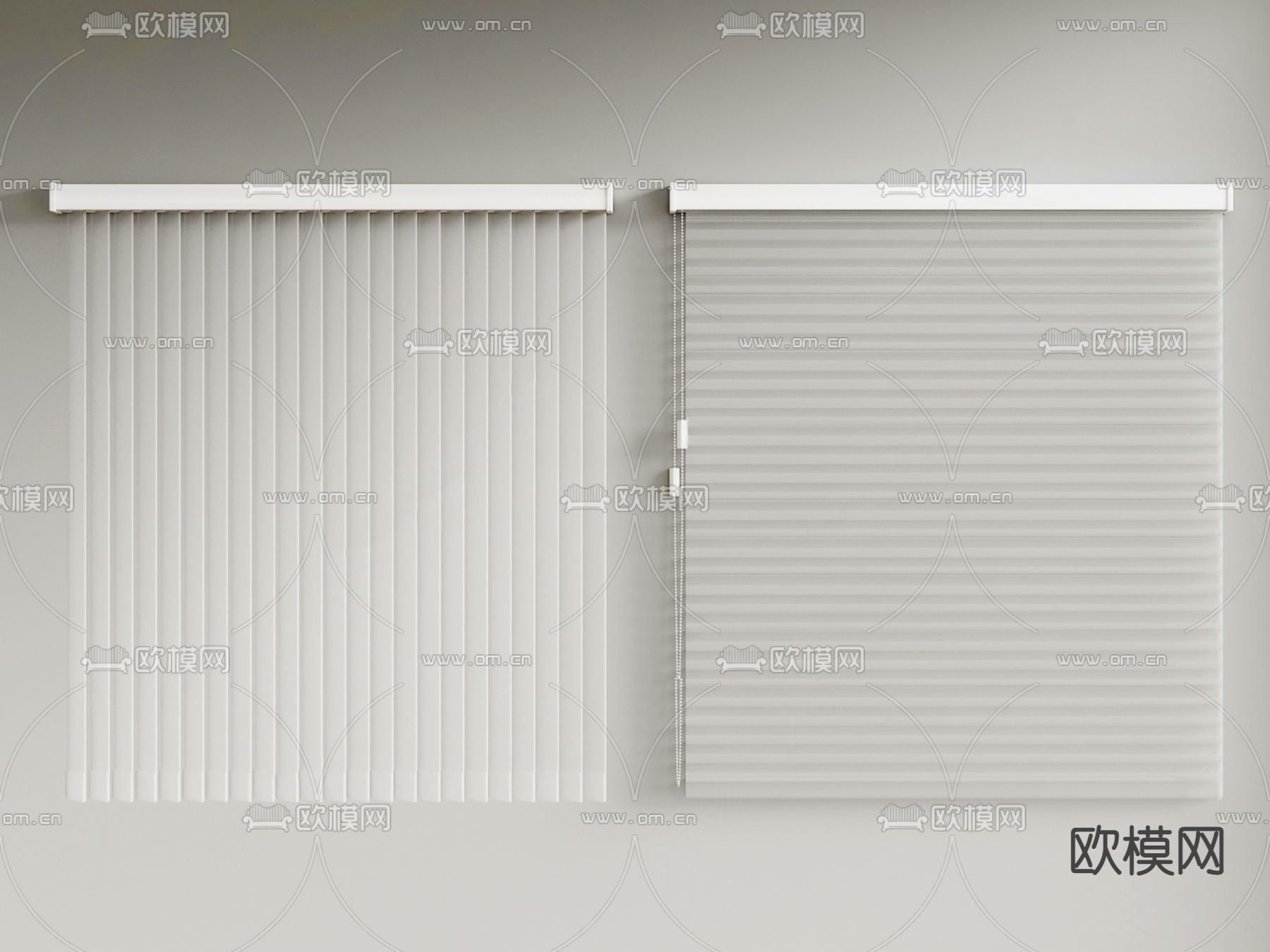 现代横百叶帘竖百叶帘su模型下载_ID12170860_sketchup模型下载-欧模网