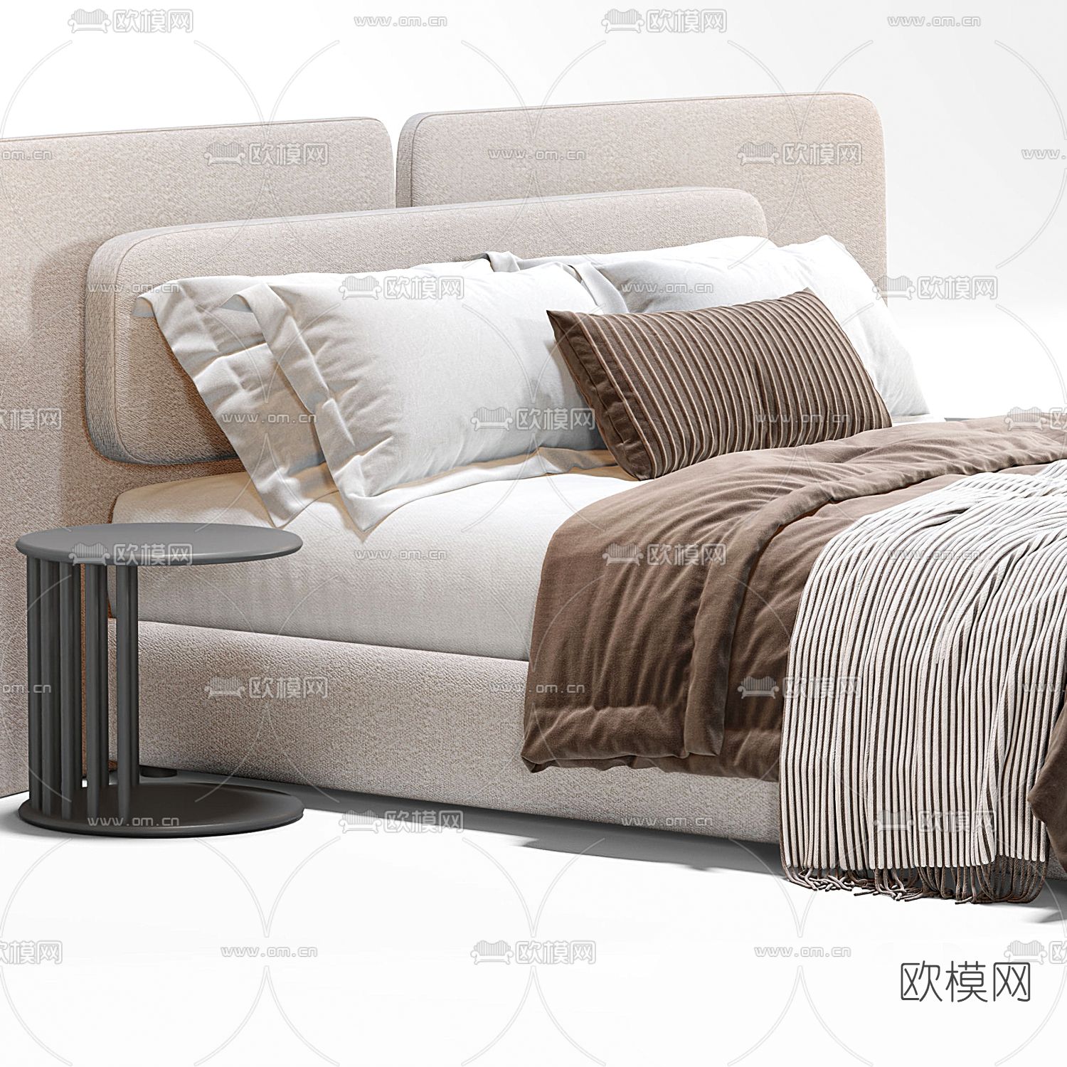 MISSANA 双人床3d模型下载（渲染图3）