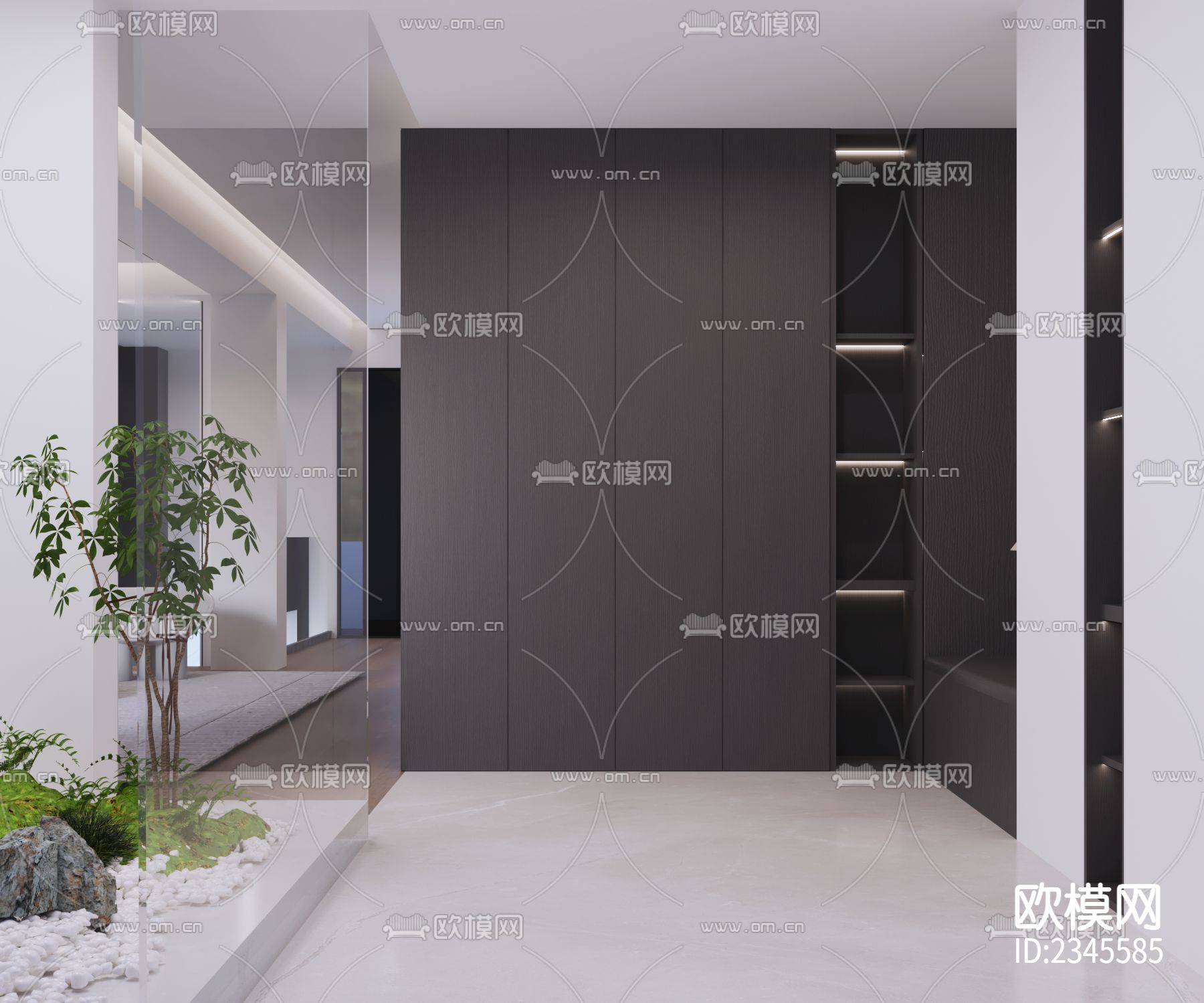 商品房cad平面布置图下载（渲染图5）