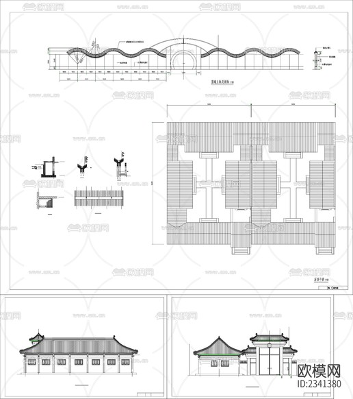 16.四合院建筑設(shè)計(jì)CAD施工圖下載(渲染圖5)