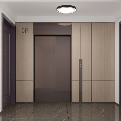  现代电梯间su模型 