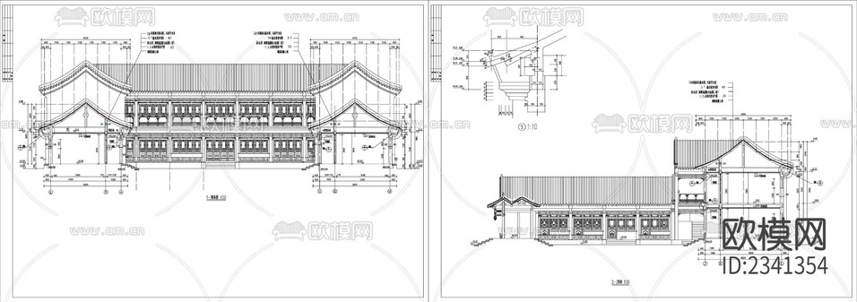 四合院建筑設(shè)計(jì)CAD施工圖下載(渲染圖1)