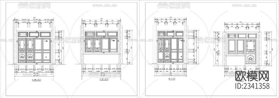 5.四合院建筑設(shè)計CAD施工圖下載(渲染圖5)