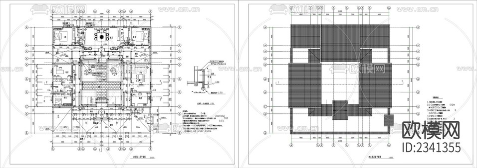 四合院建筑設計CAD施工圖下載(渲染圖3)