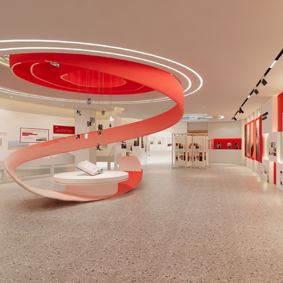  现代科技展厅su模型 