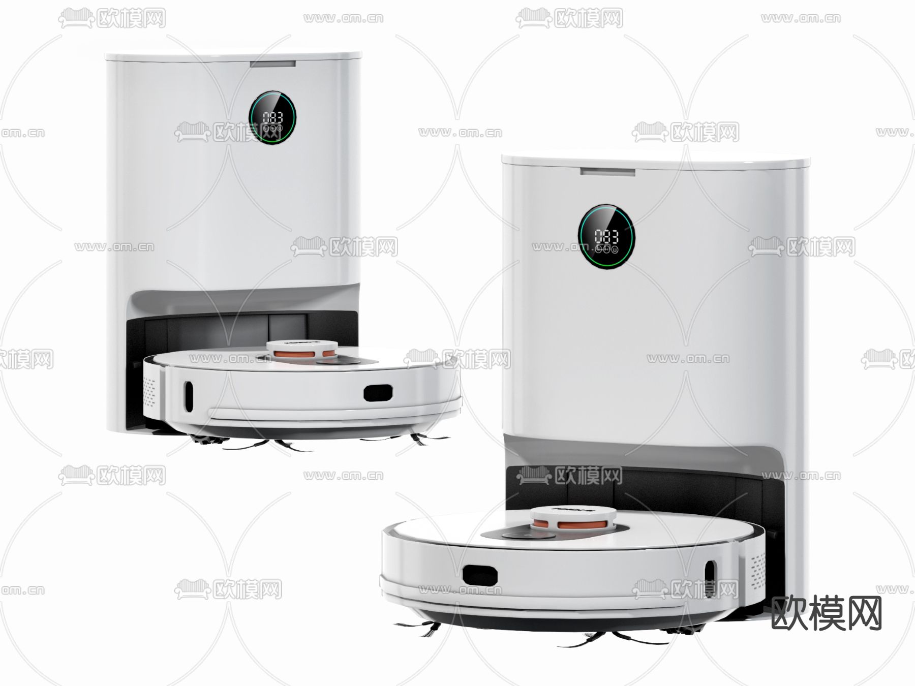 智能扫地机器人3d模型下载